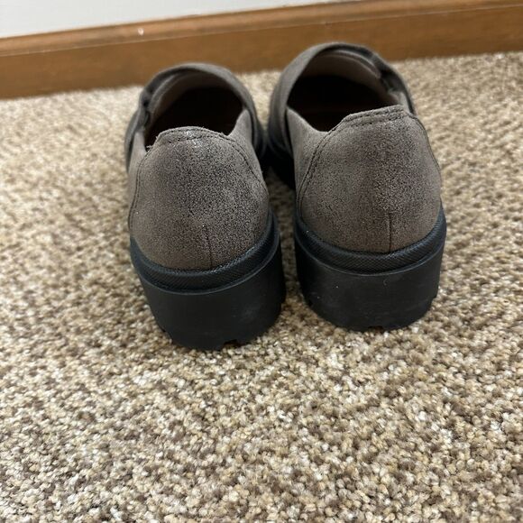 Clarks Collection Calla Style Ruched Slip-On Loafers in Bronze Womens 8 EUC - Picture 5 of 9